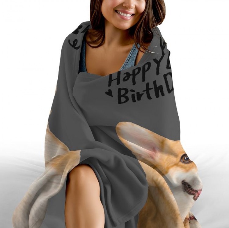 ブランケット オリジナル 毛布 ひざ掛け オーダーメイド 極厚フリース ペット 洗濯機対応 高品質 ふわふわ サイズ選べる 車用 誕生日 プレゼント ギフト 寝室用